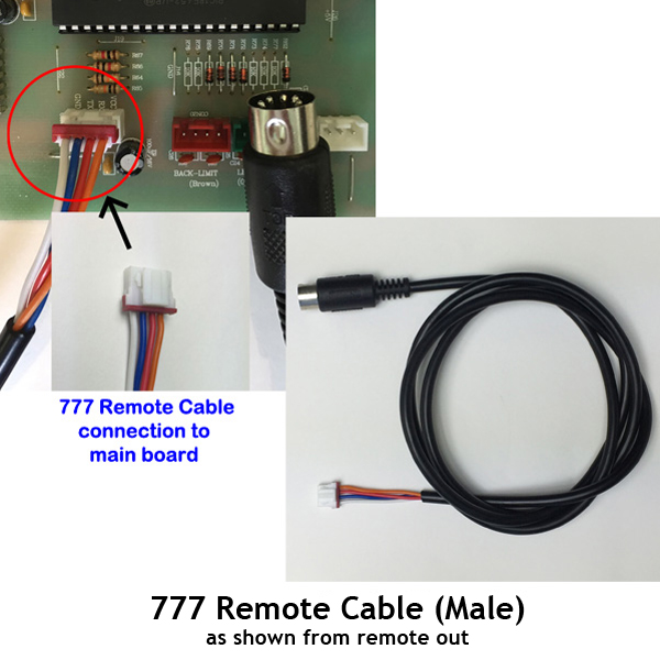 777 Remote Cable - From Main Board Out